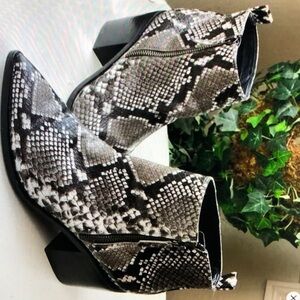 Treasure bond snake skin ankle boots size 8
